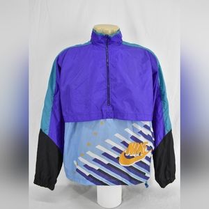 Vintage 90's Nike Windbreaker Jacket,Color: Multicolor,Size: L